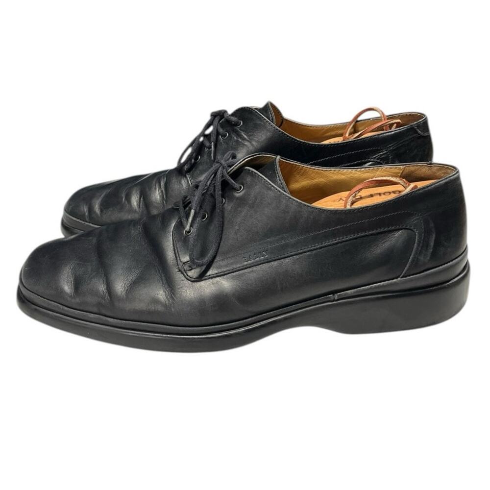 Mens Bally Romedo Italy Leather Lace Up Oxford Derby Shoes SZ 11D Black Formal
